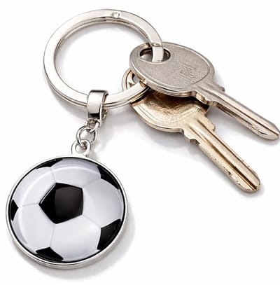 Voetbal Sleutelhanger I Sleutelhouder I Sleutelhanger I Voetballiefhebbers I Zilver