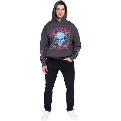 Benlee Hoodie Pantera Hd Kapuzensweatshirt Oversize Anthracite/Magenta/Sky Blue-L