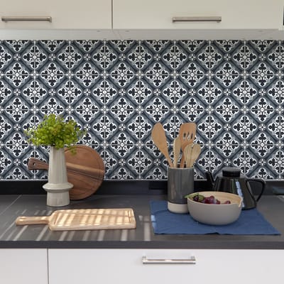 Tegelstickers voor keuken en badkamer - 9 Reinaldo Azulejo tegelstickers - 9 stickers 10x10cm