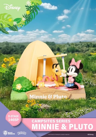 Beast Kingdom Toys Disney D-Stage Campsite Series PVC Diorama Mini & Pluto Special Edition 10 cm Dioramas