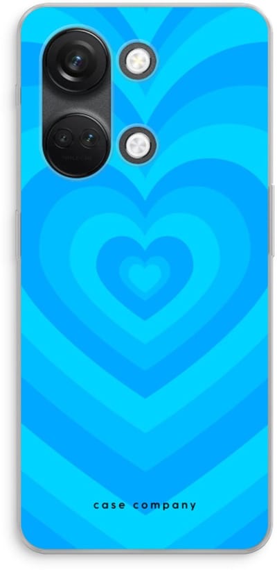 Case Company® - Hoesje geschikt voor OnePlus Nord 3 hoesje - Hart Blauw - Soft Cover Telefoonhoesje - Bescherming aan alle Kanten en Schermrand