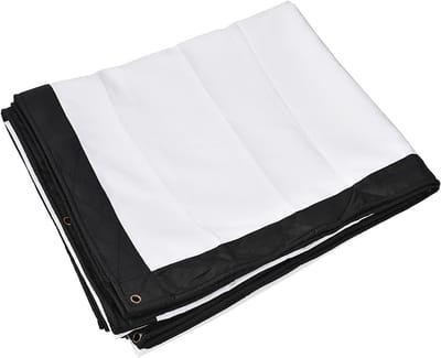 Dailygoody - 200 Inch Projectiescherm - Buitenfilm - Opvouwbaar - Wit - Wandmontage - Geschikt voor School en Home Theater - 16:9