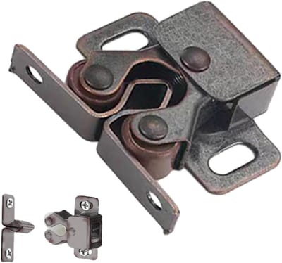 Deurmagneten - Magneetsnapper Kastsluiting - Kasten Sluiten - Dubbele Kogellagers - 8 x 8 x 2 cm - Brons