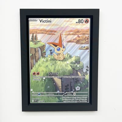 Pokémon Jumbo Kaart Muurdisplay – Fotolijst voor Moderne Jumbo Kaarten (Tape of Schroefmontage) - Kleur Grijs