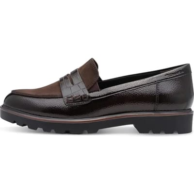 Tamaris dames lak loafers bruin - Maat 38