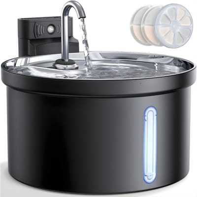 KAD® Drinkfontein Kat - Drinkfontein - Automatische Voerbak Kat - Drinkfontein Hond - Zwart - 26cm x 22cm x 35cm