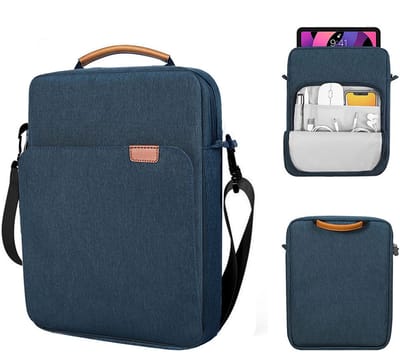 Somstyle Tas met Tablethoes Geschikt voor 9-11 Inch Tablets - Draagtas met Schouderriem - Donkerblauw