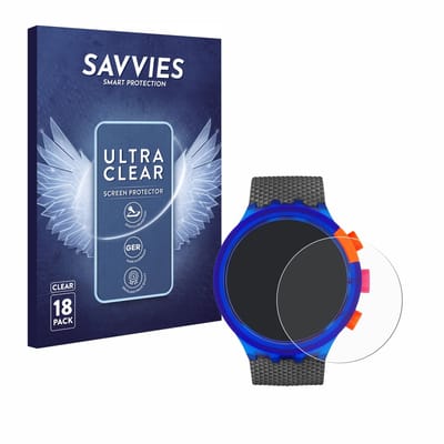 Savvies - Screenprotector voor Swatch Neon Party - Folie Beschermfolie transparant 18 Stuks