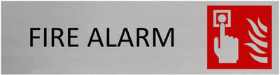 CombiCraft aluminium deurbordje fire alarm 165x45mm met tape