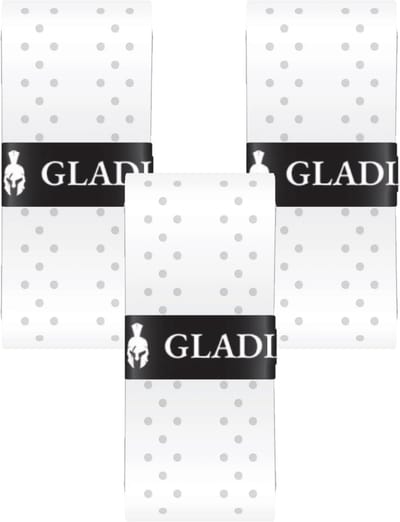 Gladiator geperforeerde Perfo Overgrips - wit - 3 stuks - tennis - padel - pickleball