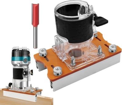 Houten Trimmer Gereedschap - Houtsnijder Frees - Precisie Houtbewerking - 2-in-1 Verstelbaar - 16x9x14 cm - Metaal