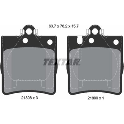 Remblokset TEXTAR 2189803, achter