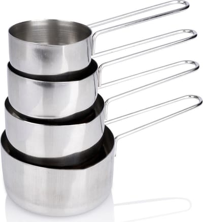 Maatlepels Edelstaal 4 stuks - Maatlepel Set - Maatbeker - Maatschepjes