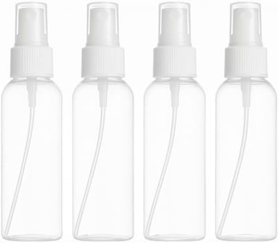 VVGoods - Set van 4 transparante draagbare spuitflessen, 20 ml, navulbaar en herbruikbaar - ideaal voor reizen, cosmetica en vloeistoffen