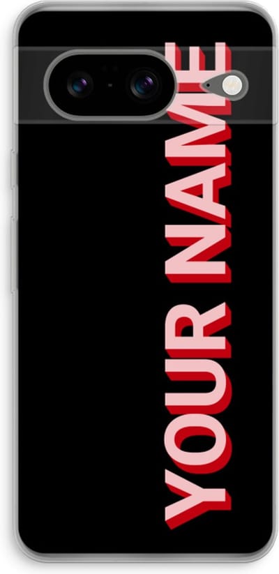Gepersonaliseerd - Case Company® - Hoesje geschikt voor Google Pixel 8 hoesje - Namecase - Soft Cover Telefoonhoesje - Bescherming aan alle Kanten en Schermrand