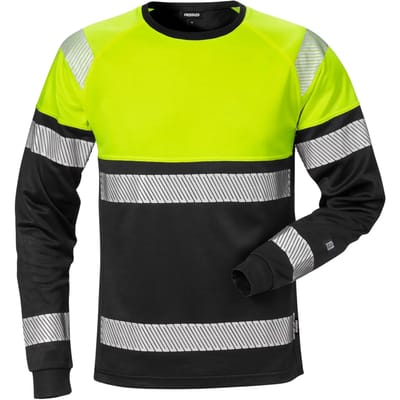 Fristads Hi Vis T-Shirt Met Lange Mouwen Klasse 1 7519 Thv - Hi-Vis geel/zwart - 3XL