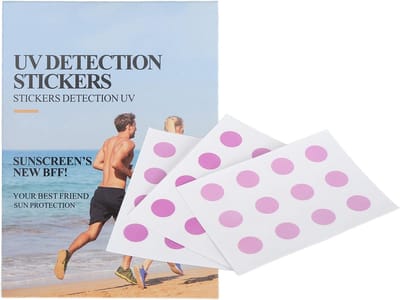 Set van 108 Zonblootstelling Stickers, Kleurveranderende Patches, Herbruikbare Zonnebescherming, Veiligheidsindicator voor Buitenactiviteiten en Huidmonitor
