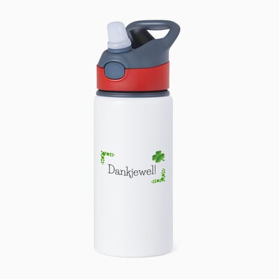 Hacebo® - Collega cadeau - waterfles met rietje rood - Collega - Collega met opdruk - Collega kado - Collega cadeau - Collega afscheid - Klavertje vier - verjaardag - liefste Collega - Leuk kado om te geven - water fles - 650ML