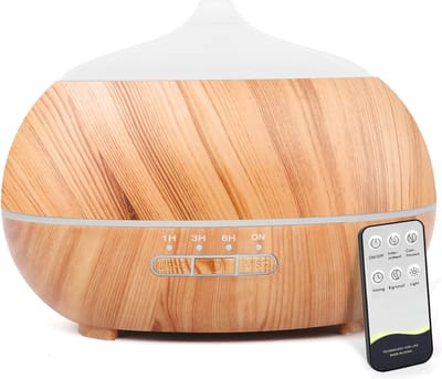 Aroma Diffuser en Luchtbevochtiger met Afstandsbediening 500 ml – Ultrasone Aromatherapie voor Grote Ruimtes