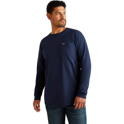 T-shirt met lange mouwen en zak Ariat Rebar Cotton Strong Standard