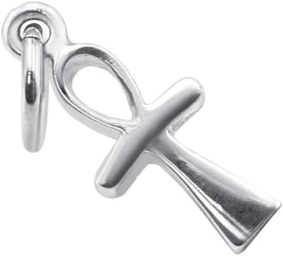 Ankh Kruis Hanger - Egyptisch Symbool - Sieraden Maken - 925 Sterling Zilver - 13x7 mm - Zilver