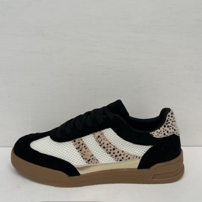 Trendy sneakers met retrozool zwart Zwart / 37
