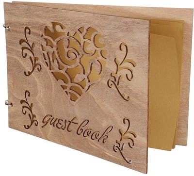 Dailygoods- Gastenboek Bruiloft - Houten Album - Decoratie - Evenement - Buxus - Europese Stijl - 100% Gloednieuw - Bruiloftalbum