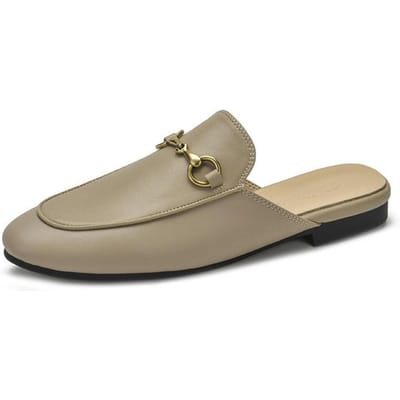 Slippers Buiten Dragen Mode Baotou Muller Schoenen Casual Enkele Schoenen Platte Hak Halve Slippers Dames Schoenen 37 grijs