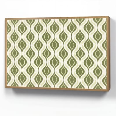 Wandlamp 100x70 cm - Oplaadbaar - Patroon - Retro - Groen - Wandlampen binnen woonkamer - Slaapkamer lamp - Decoratieve nachtlamp - Vloerlamp draadloos