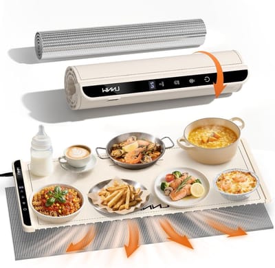 Voedselverwarmer Mat - Serveerschaal warmer - Gerechten warm houden - Extra groot oppervlak - 6 temperatuur instellingen - Warm wit