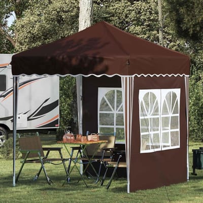 Pop-up Partytent - Paviljoen Tent - Buitenfeesten Organiseren - Waterdicht UV-bescherming - 195 x 195 x 245 cm - Bruin