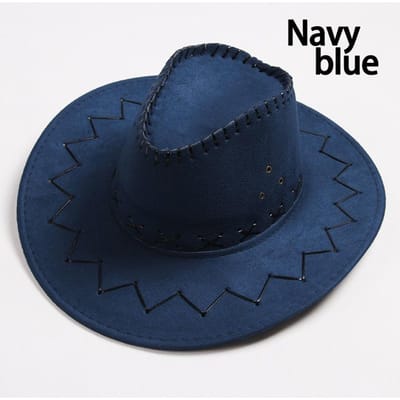 Westerse Cowboy Hoeden voor Mannen en Vrouwen Kunstleer Zonnehoed Buiten Hoeden voor Mannen en Vrouwen S（54-56cm）
