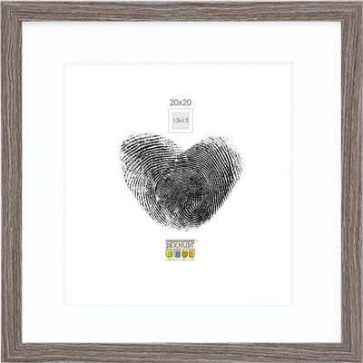 Deknudt Frames fotolijst - grijs met passe-partout - 13x13 / 20x20 cm