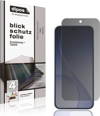 dipos – Matte Privacy Screenprotector geschikt voor Oppo Reno15c | Anti-Spy Beschermfolie