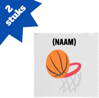 Akyol - basketbal met eigen naam brillendoekjes - Basketbal - basketballer - sport - 17,8 bij 17,8 cm - 2 stuks