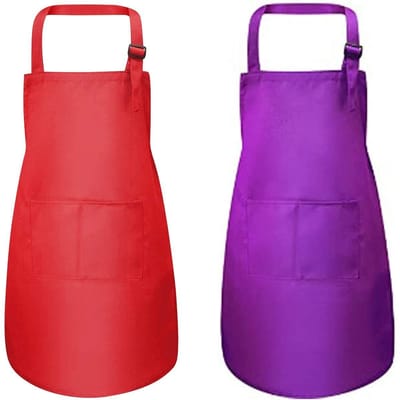 Dailygoods- Kookschort Kinderen - Verstelbaar - 2-delig - Duurzaam - Met Zakken - Geschikt voor Koken en Schilderen - Kinderschort