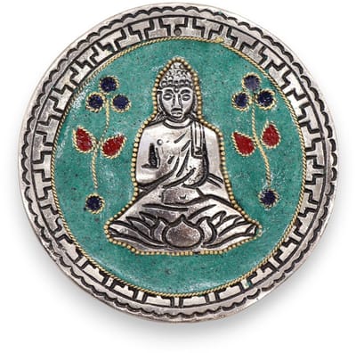 Boeddha Groene Decor Wierookhouder 10cm