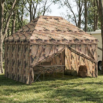 vidaXL - Pop-up - Gazebo - met - 4 - Zijwanden - 3 - x - 4 - m - Bos - Camouflage