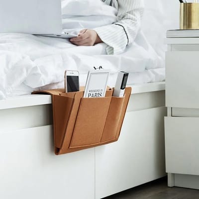 Bedside pocket - Bank organiser - Bankorganizer - Bruin - Opbergzak - Nachtkastje - Bankopberger
