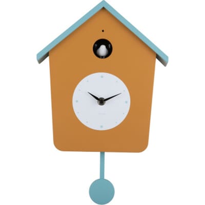 Karlsson - Wandklok Cuckoo Light - Ochre yellow & misty blue
