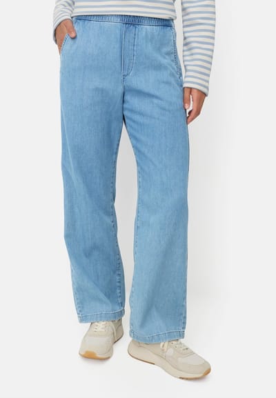 camel active Denim Broek van een katoenmix - Maat womenswear-31/30 - Lichtblauw