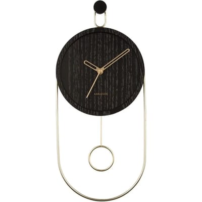 Karlsson Wandklok Swing - Zwart - 20x4x46cm - Wandklok Scandinavisch,Modern