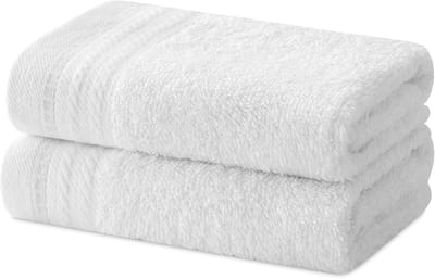 SnelShoppen - Set van 2 handdoeken 30 x 50 cm, 100% katoen, 480 g/m², snel drogend, zacht, lintvrij, in 7 kleuren, ideaal voor badkamer, sport, en dag