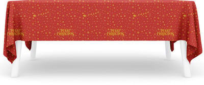 BTH - Tafelkleed - Tafelkleed Kerst Rood - Tafelzeil - Tafellaken - Kerstversiering - Kerstdecoratie Voor Binnen - 1 Stuk