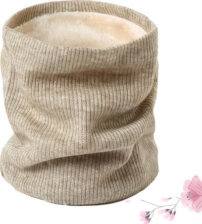 Livano Nekwarmer - Heren - Dames - Fleece - Motor - Bandana - Masker - Colsjaal - Winter - Sjaal - Gewatteerd - Warm - Beige