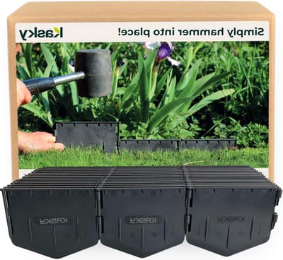 Kunststof gazonranden - Eenvoudig installeren - Geen graven - Stevig en flexibel - Onzichtbare perkranden - Gerecycled materiaal - 107 meter