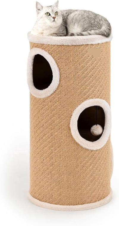 Thuys – Krabton Voor Katten – Krabmeubel – Krabzuil – Jute – 36 x 36 x 70cm