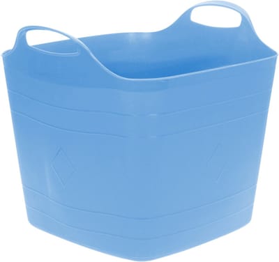 Excellent houseware flexibele kuip / emmer - blauw - 25 l - kunststof - 40 x 35 cm - met handvatten