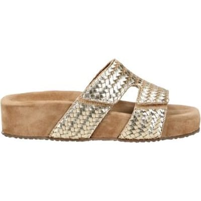 Lazamani - Mille Dames Slippers Leer Gold - Maat 40