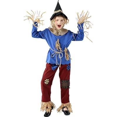 Costume d'Halloween cosplay Costume Le Magicien d'Oz costume d'épouvantail pour enfants costume de jeu de rôle performance scénique XL&Other bleu